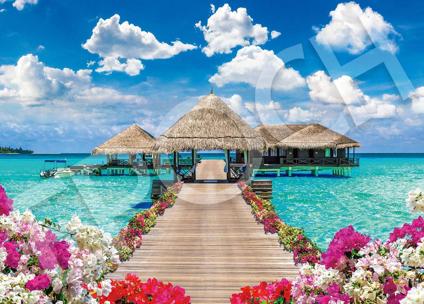 Epoch jigsaw Landscape Luxury Time x 53 includes and point Co., Ltd. 500-piece puzzle, Overseas - - Maldives (38 cm), 06-308s, glue, spatula,