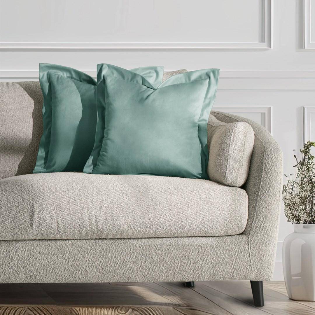 Pudebetræk fløjl 45×45 cm - mintgrøn, glamour - AmeliaHome (2 stk.)