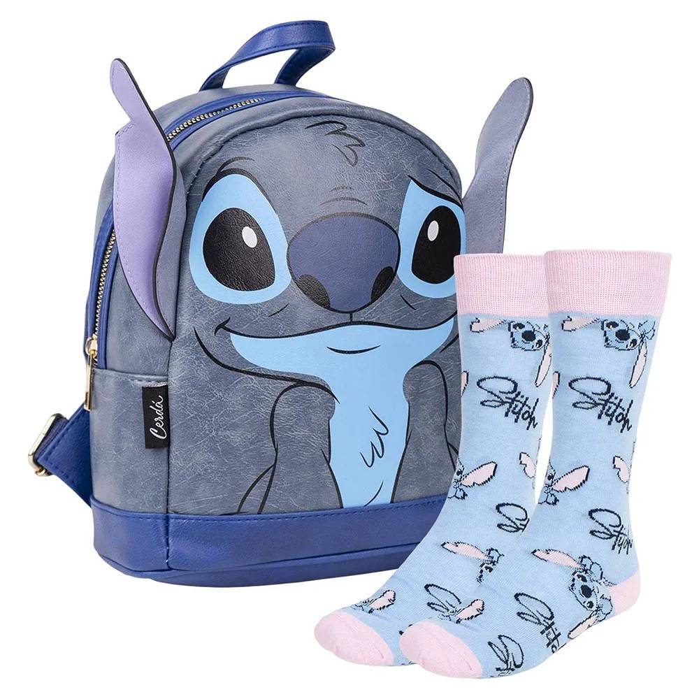 Cerda Stitch Stitch Design Sæt Med Rygsæk Og Sokker Med ører 5l