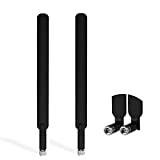 Andven 4G LTE-antenn RP-SMA 10dBi 698-2700Mhz rundstrålande antenn för CEP-router WLAN router säkerhetskamera (svart 2-pack)