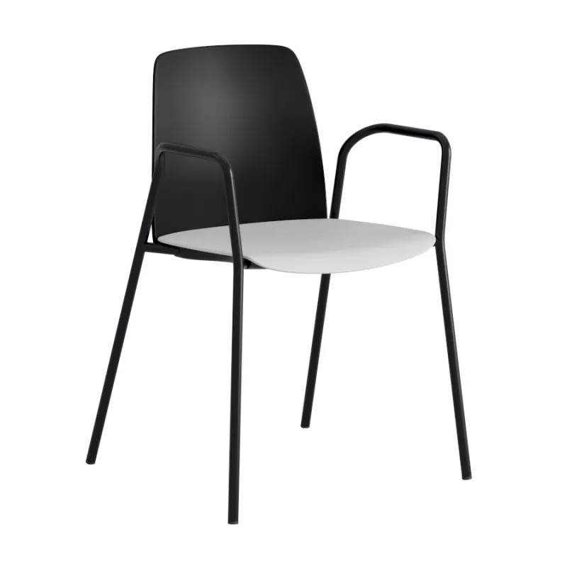 Choice karmstol (Svart, Svart, Vit)