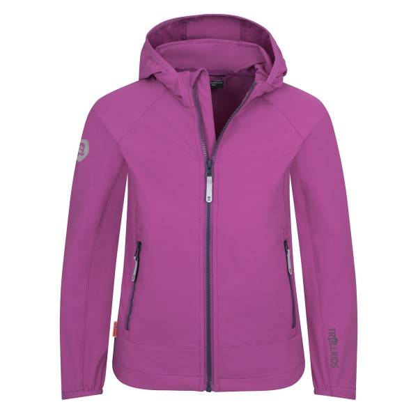 Trollkids Girl's Kvalvika Jacket Softshelljakke Børn størrelse 110 farve lilla