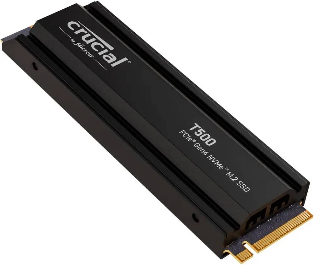 Crucial T500 1tb Pcie Gen4 Nvme M.2 Ssd Interno Gaming Con Dissipatore, Fino A 7300mb/s, Compatibile Con Playstation 5 (Ps5) Più 1 Mese Adobe Cc Tutte
