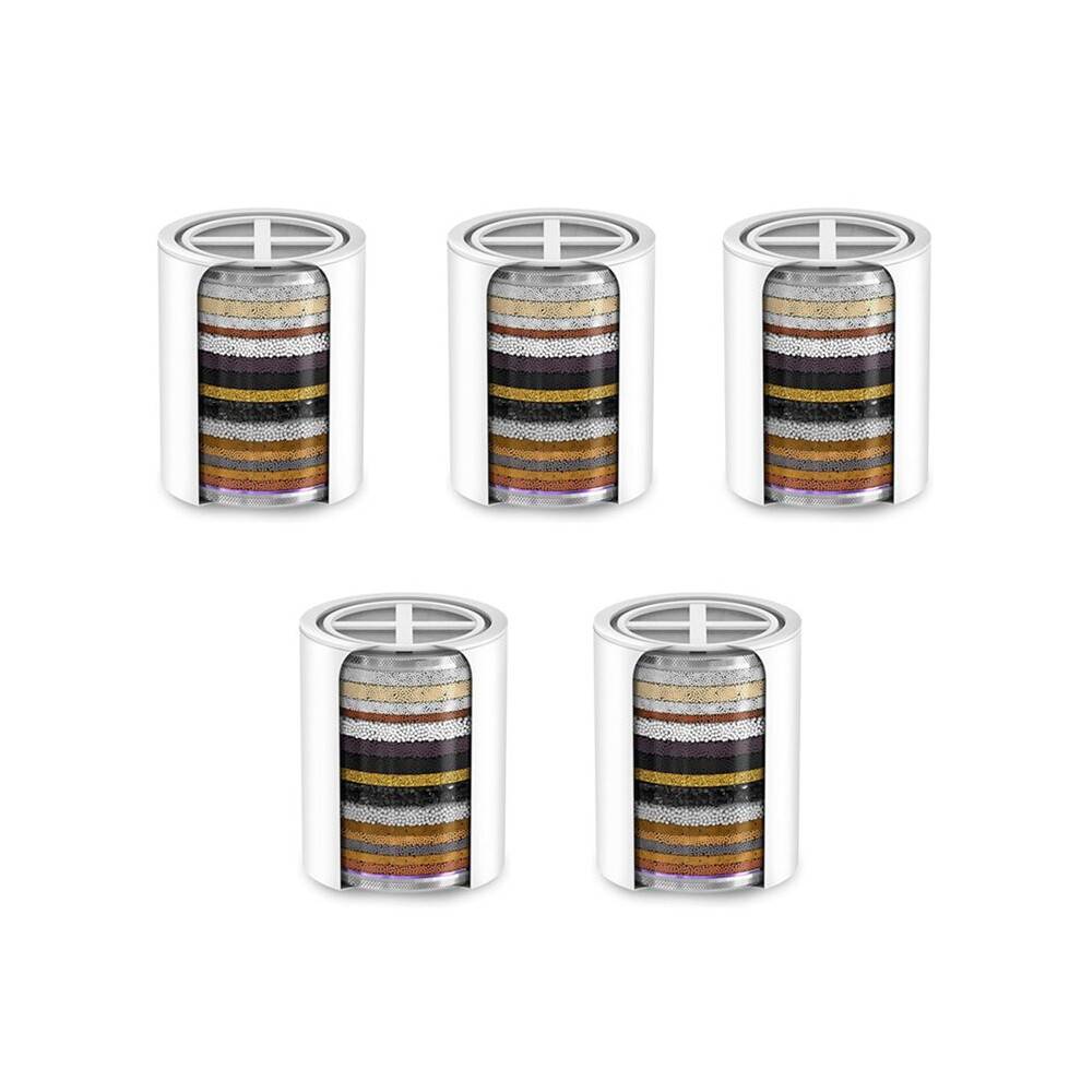 5X 20 Stage Replacement Shower Water Filter Cartridge (No Housing), Compatible with Any Shower Filter of Similar Design