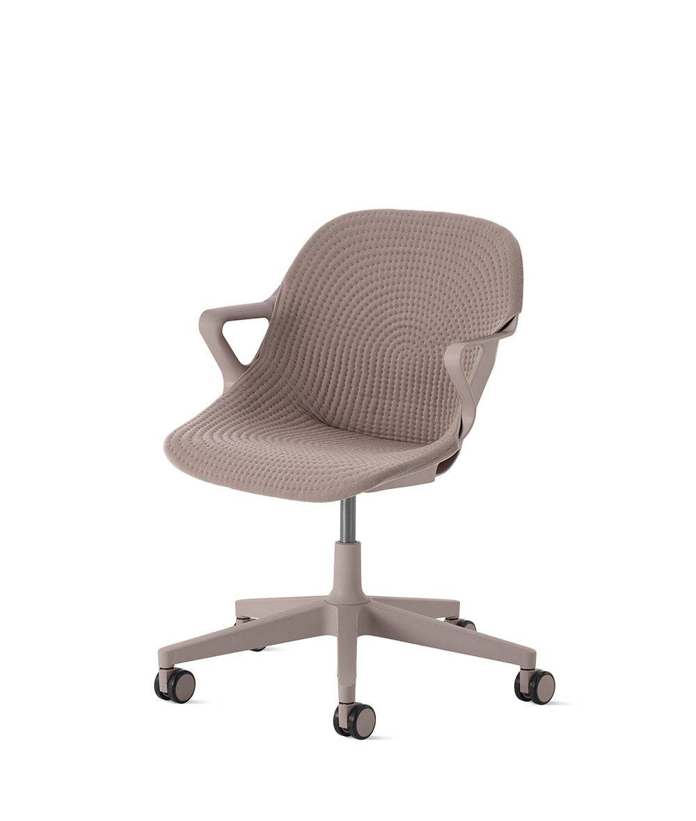 Zeph-stoel vaste armleuningenCocoa in Unibody/Cocoa by Herman Miller
