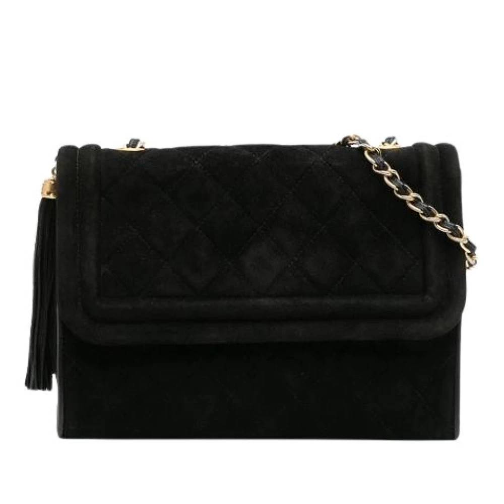 Chanel Vintage - Pre-owned Quilted Suede Crossbody Bag Vintage - Dam - ONE Size - Läder