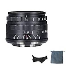 7artisans 35 mm F1.4 Mark II APS-C manuell fokus fast lins stor bländare kompatibel med Fujifilm Fuji kamera X-A1 X-A10 X-A2 X-A3 A-at X-M1 XM2 X-T1 X-T3 X-T10 X-T2 X-T20 X-T30 X-Pro1 X-Pro2 X-Pro2