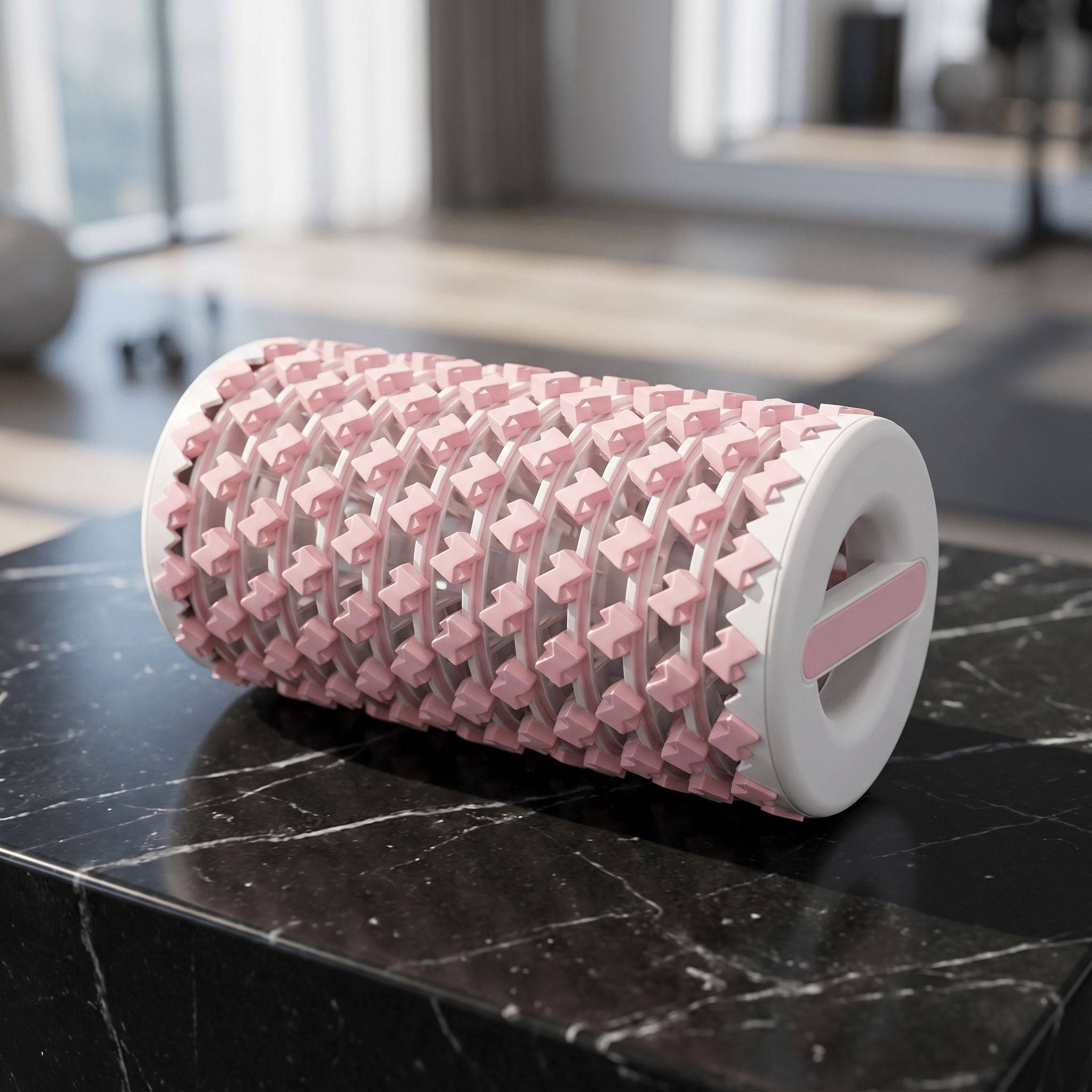 Telescopic Foam Roller - Pink & White