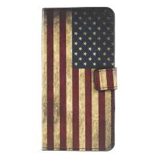 Samsung Galaxy A50 / A50s / A30s - Mønstret læder cover / pung - Vintage US Flag