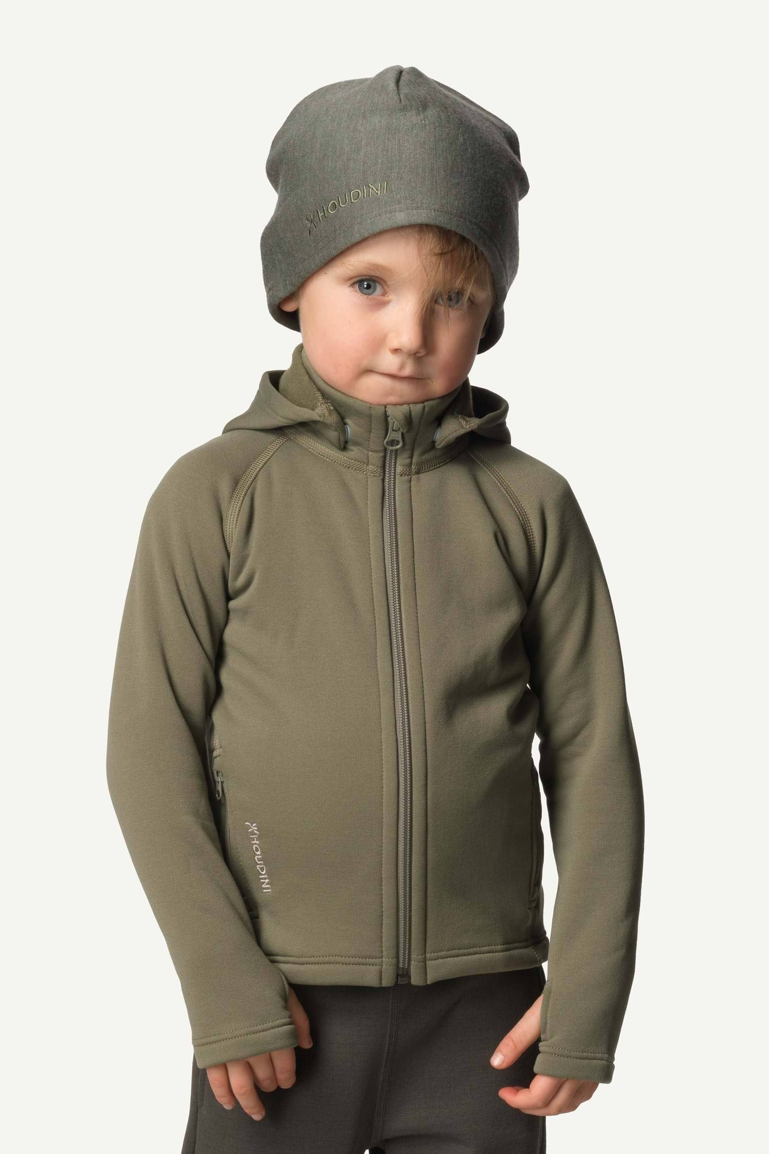 Houdini Kids Power Houdi, Sage Green, 100