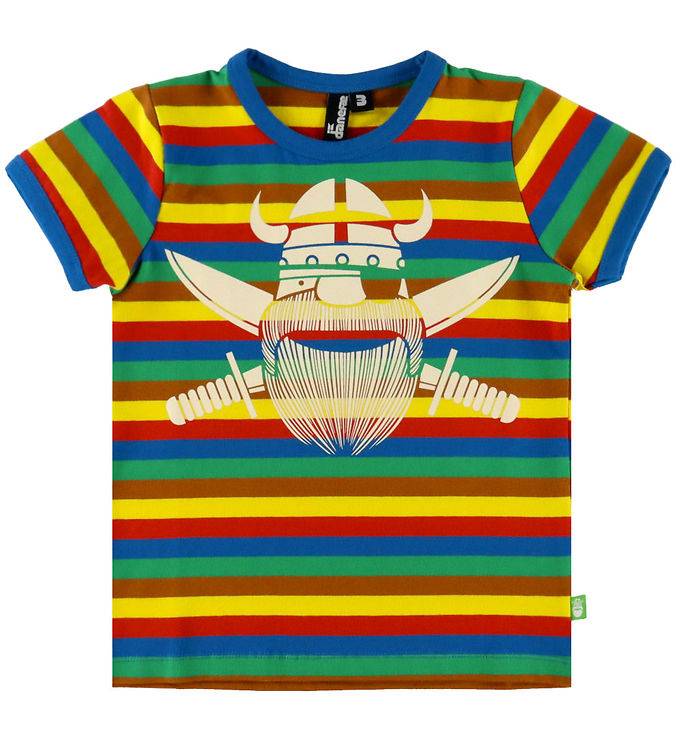 Danefæ T-shirt - Dane Rainbow Ringer - Primär Pirat - Danefæ - 8 år (128) - T-shirt
