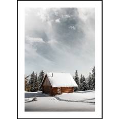 Winter Cabin Plakat (50x70 cm)