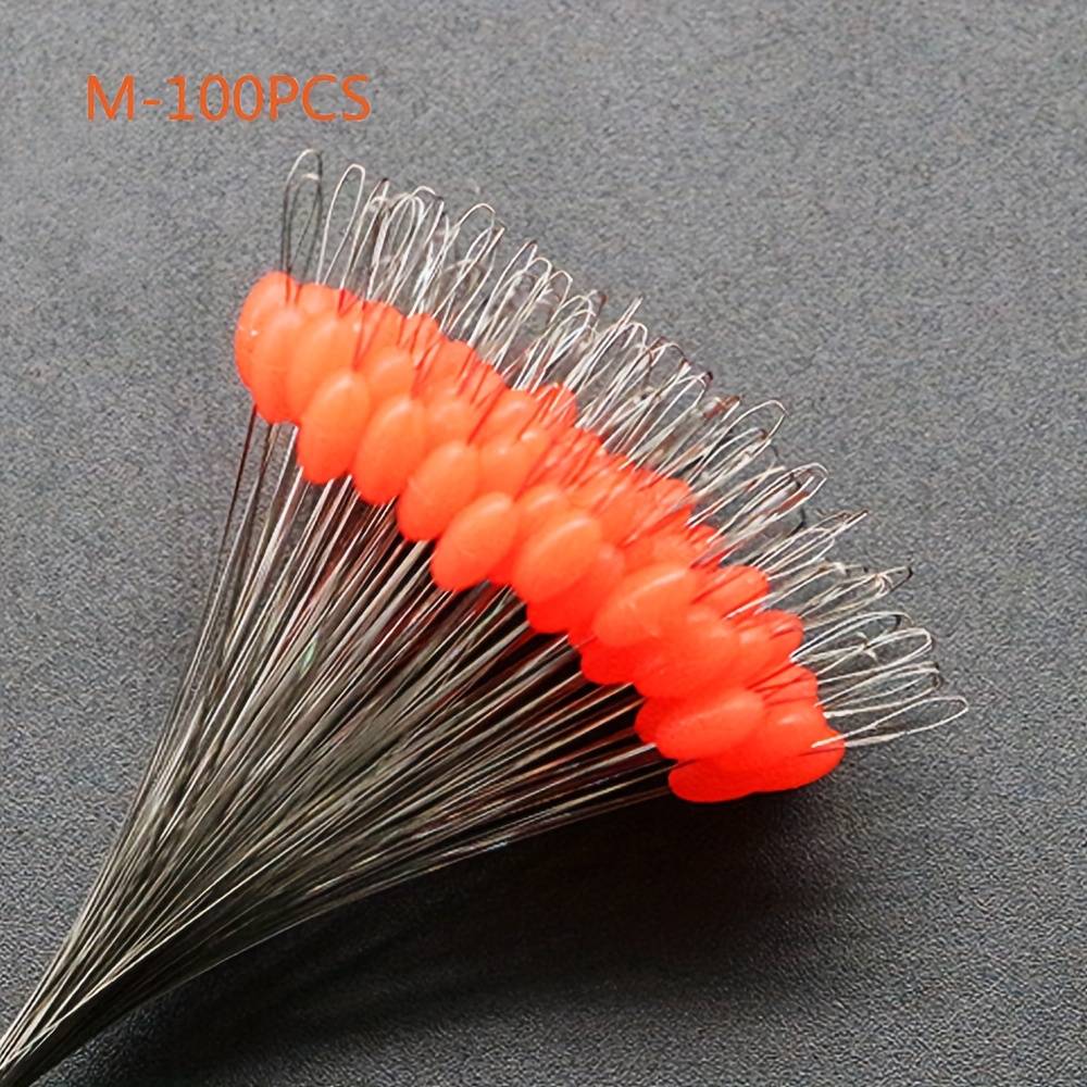 TEMU 100pcs Silicone Bobber Stoppers, Anti- Line Guides, Assorted Sizes S/m/l, For Fishing Tackle Accessories
