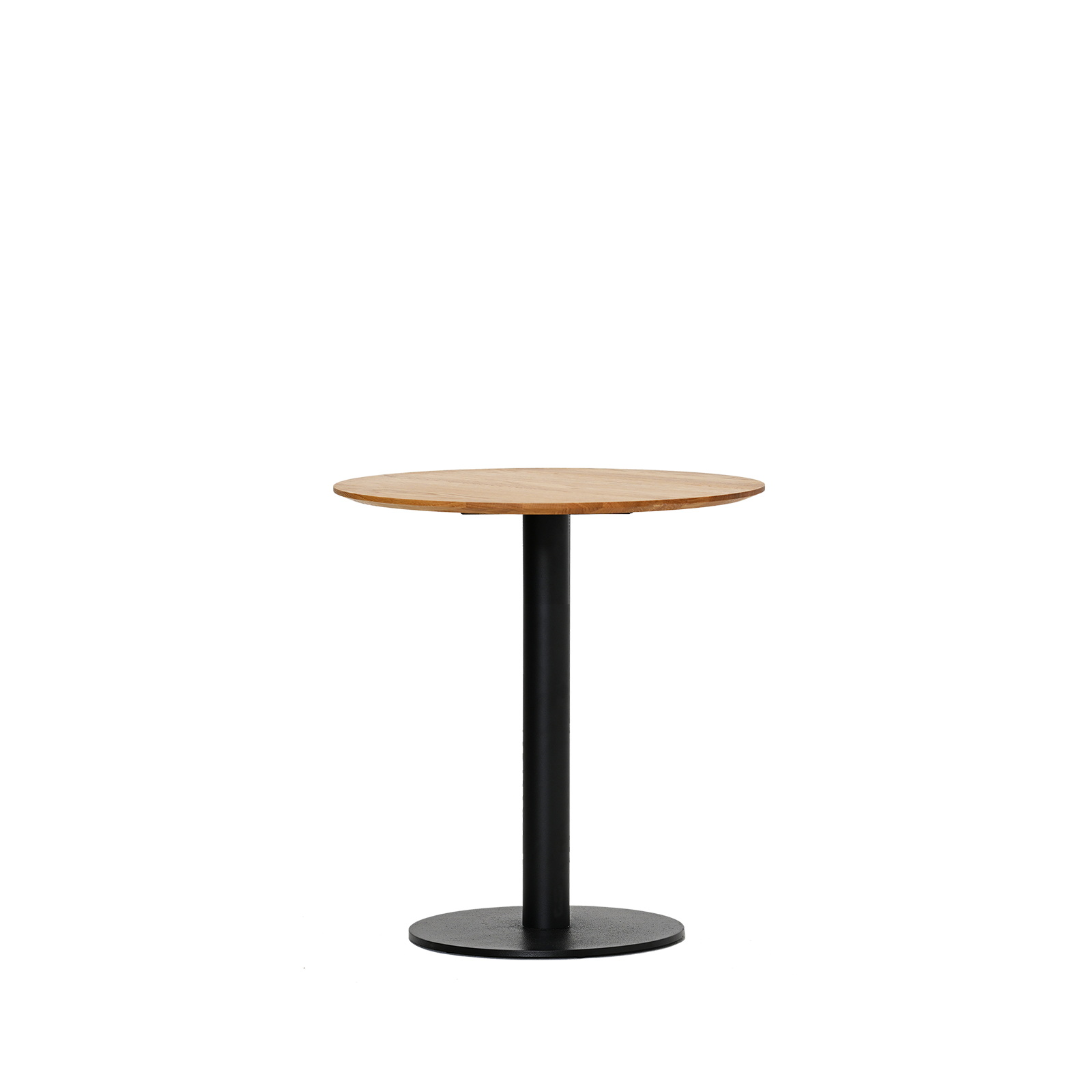 Galley Café Table / Solid Oak B2B - Ø70 Olieret eg Black