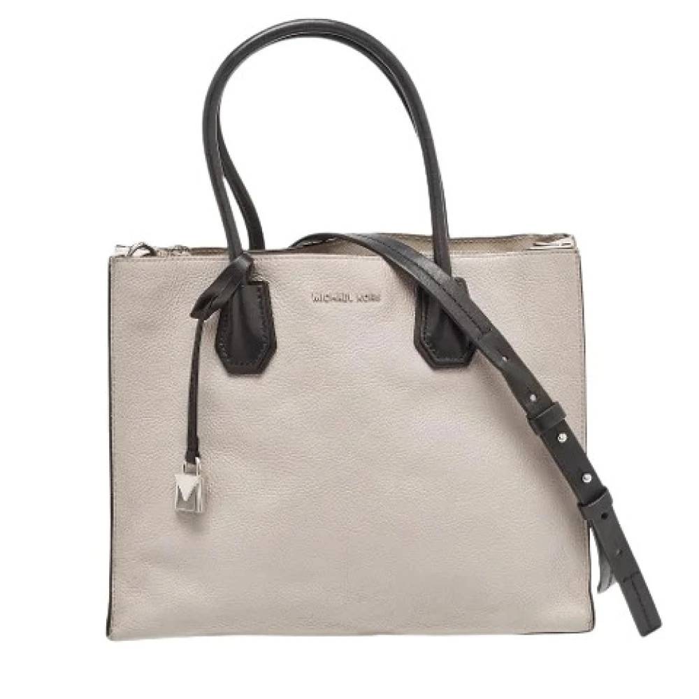 Michael Kors Pre-owned Pre-owned Large Mercer Tote - Vintage - Dame - Beige - ONE SIZE - Uld