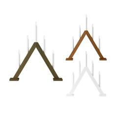 Markslöjd Ariele adventsljusstake mörkbrun, ljusbrun och vit, 52 cm