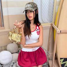 Crocodile Embossed Bucket Bag Mini Drawstring Design Funky MusicFest Y2KFest Back To School - Gold