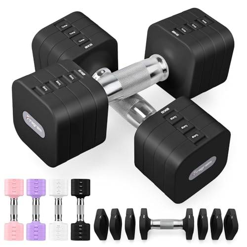 Fragraim 5 kg x 2 Sett med justerbara hantlar Fria hantlar för kvinnor och män Viktsats för händer Justerbar hantelsett för gym - Svart
