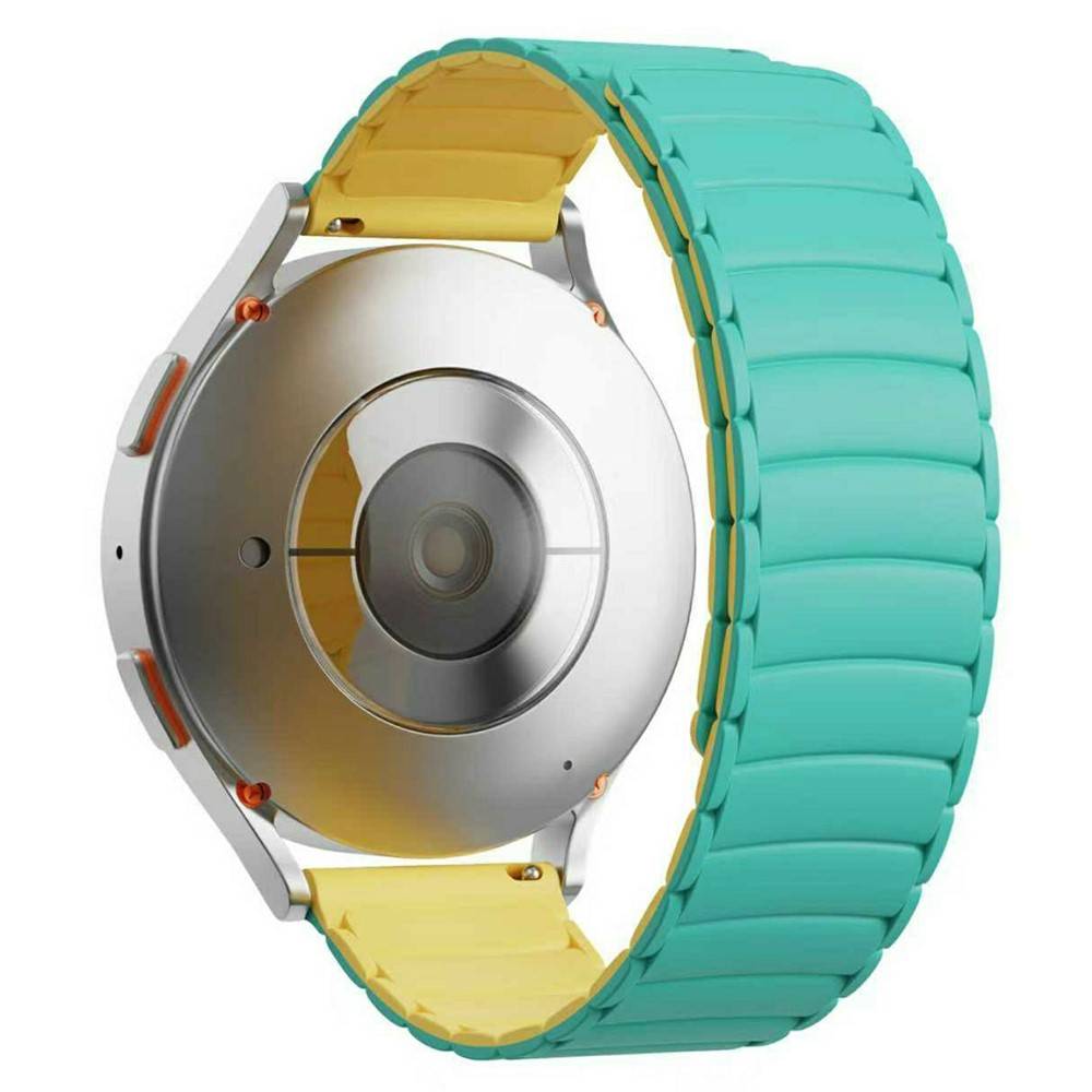 Samsung Galaxy Watch7 44/40mm - Magnetisk urrem i silikone 20mm - Grøn
