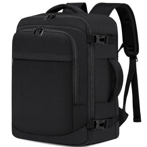 ENZOSUM Ryanair Handgepäck 40x30x20, Handgepäck Rucksack 40x30x20 für Eurowings 24L Klein Reiserucksack Handgepäck Tasche Laptop Rucksack für Herren Damen,Schwarz