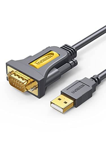 UGREEN RS232 Seriell Kabel USB 2.0 till RS232 Seriell Kabel USB till DB9 9 Stifts Adapter Kabel med PL2303 Chipset Stöd Windows 10/8/7 Mac OS X Linux för Router (3M)