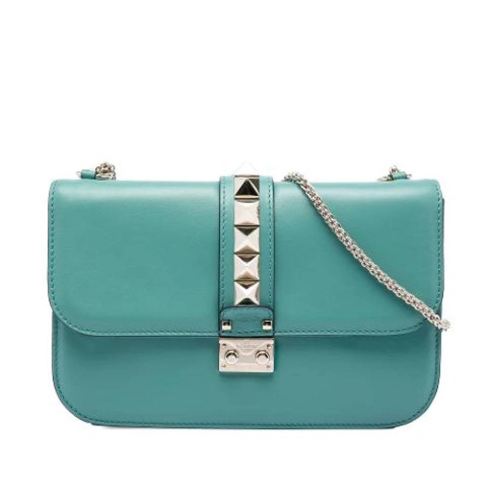 Valentino Vintage Pre-owned Glam Lock taske - Vintage - Dame - Blå - ONE SIZE - Uld