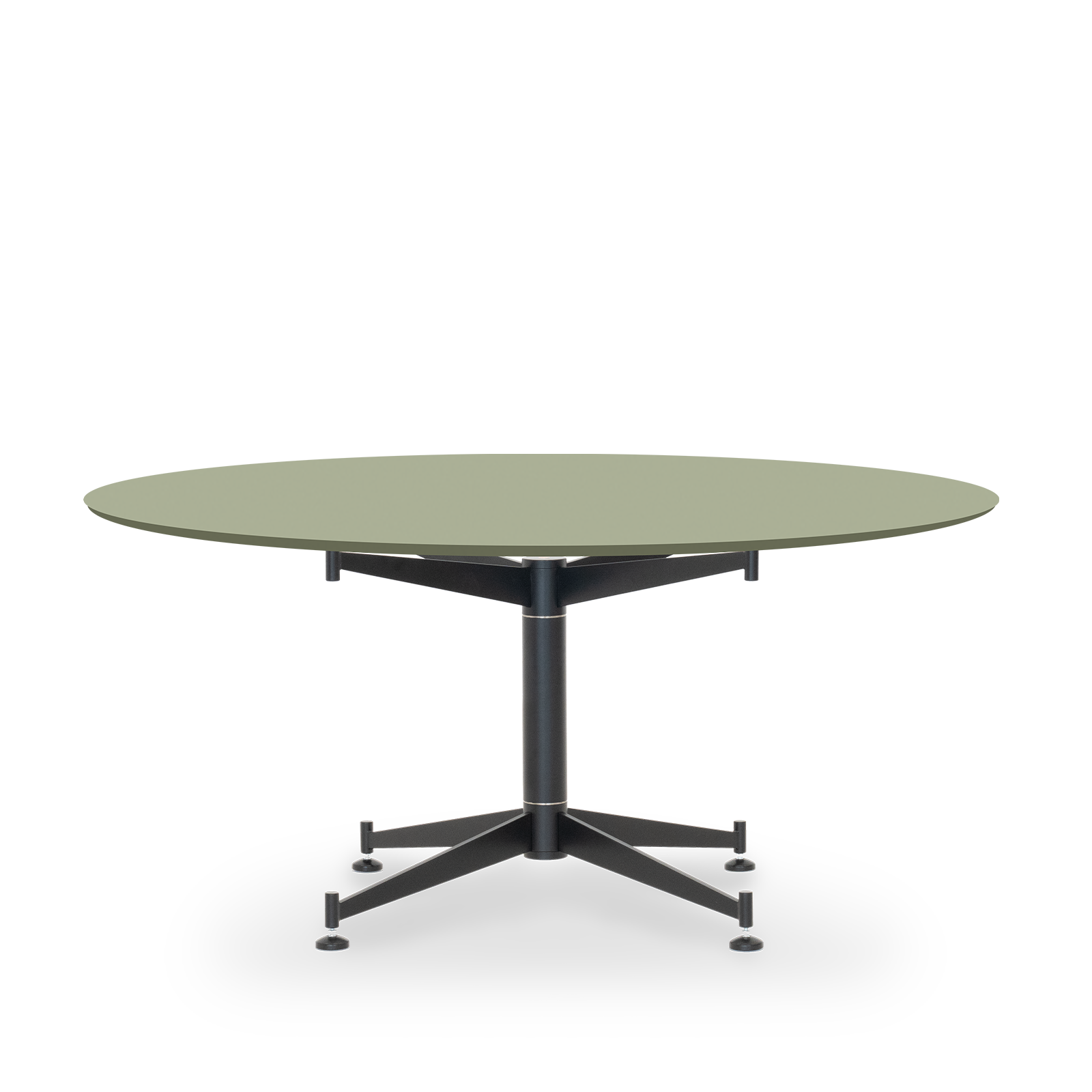 Star Table / Laminate B2B - 73-75 / Ø160 Laminate / Pale Olive Black