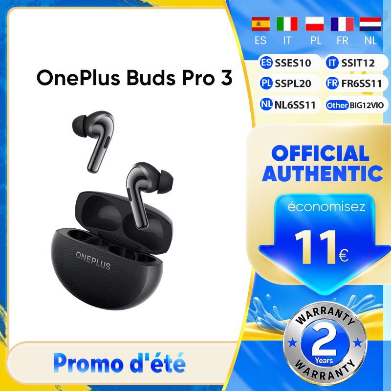 Original OnePlus Buds Pro 3 Global Version TWS Earbuds Bluetooth 5.4 Real-time Dynamic ANC 50dB Dynamic Driver 43hr Play IP55