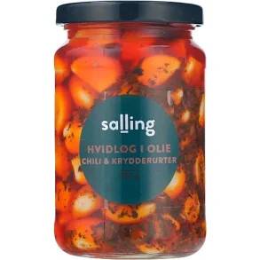 Marinerede hvidløg i chiliolie, 280g