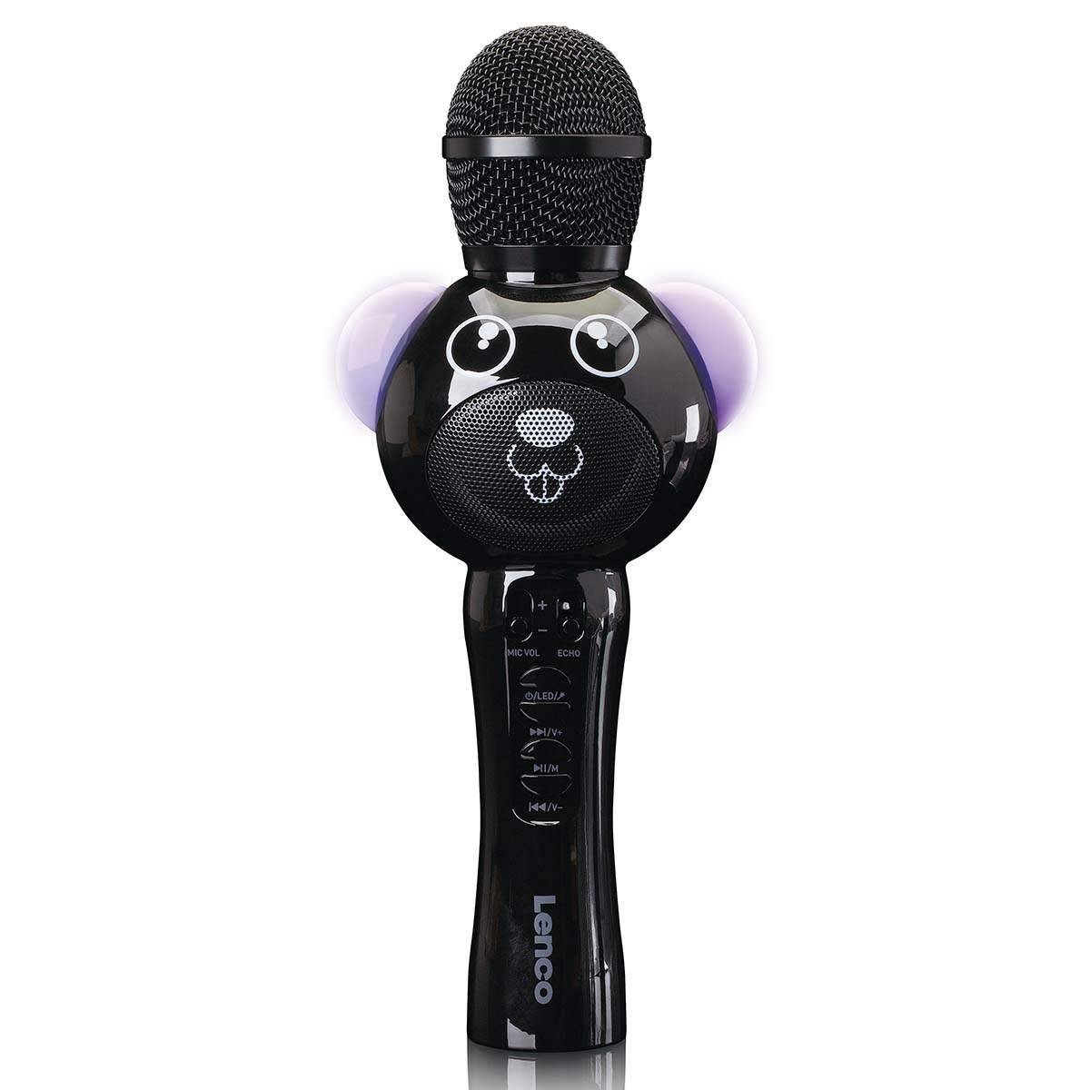 Karaokemikrofon med Bluetooth, SD-kortplats, LED-lampor