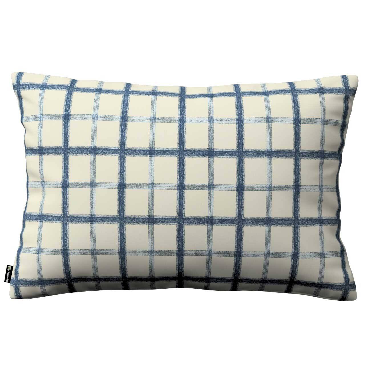 Pudebetræk<br/>Kinga aflang, Blå tern, creme baggrund, 47 x 28 cm, Avinon