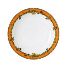 Versace, Home, unisex, ONE Size, Djup Tallerken Trädgård Stil - orange (ONE SIZE)