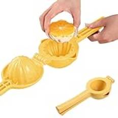 Hand Juicer Citrus Squeezer, Citron Juicer Hand - Apelsinjuicepressare av livsmedelskvalitet - Anti-halk citronjuicer med ergonomiskt handtag, bärbar manuell juicepress för citrus, citron, grapefrukt,