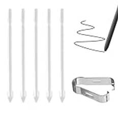 5 x S pennspetsar, reservspetsar för S-Pen, S Pen Replacement Tips kompatibel med Samsung Galaxy Tab S7 FE, S7, S8, S8+, S8 Ultra, Note 8/9, Touch Stylus S Pen spetsar, Nibs verktygsset (vit)