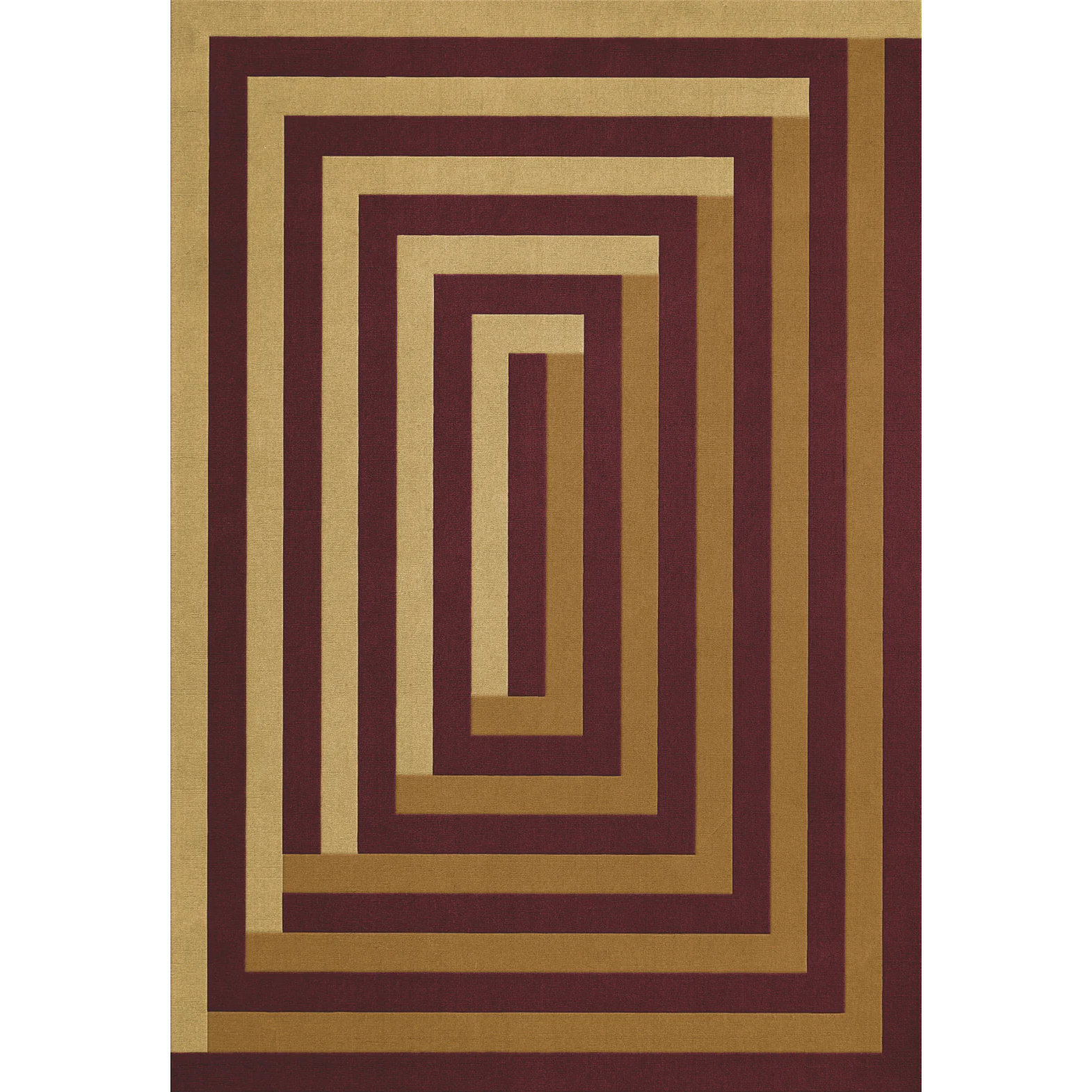 Layered Teklan Labyrinth gulvtæppe 300x400 Cm / Mulberry - Mønstrede tæpper Uld Sand - TKLAMB300400