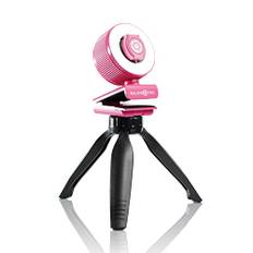 MAGGIORE LUXURY Webbkamera 2K Ultra Upplösning Rolig Webbkamera Rosa CE och ROHS-Certifiering Led Ljus Justerbar Ring Sekretess Stativ Skydd Webbkamera PC med Mikrofon