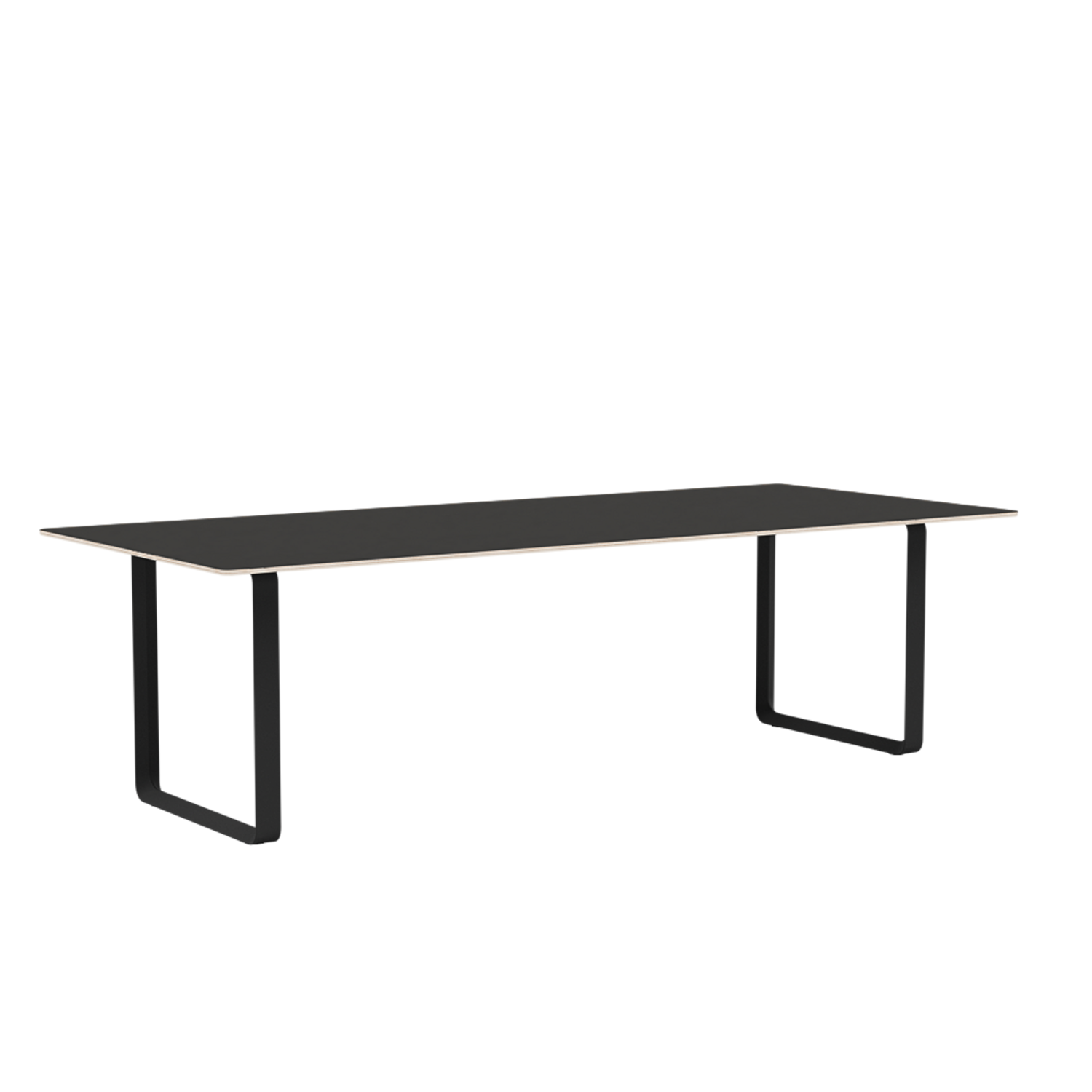 70/70 Bord fra Muuto 255 x 108 cm / Black Linoleum Plywood Anthracite Black - Jacobsen Plus