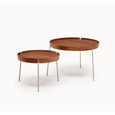 Naver Collection AK Turn bakkebord - Massiv træ/laminat - AK 710 - Ø 50 cm / Valnød m. laminat / 36 cm