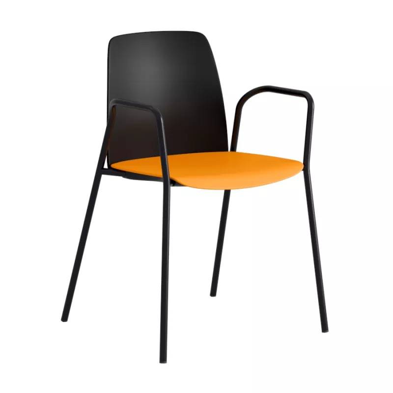 Choice karmstol (Svart, Svart, Orange)