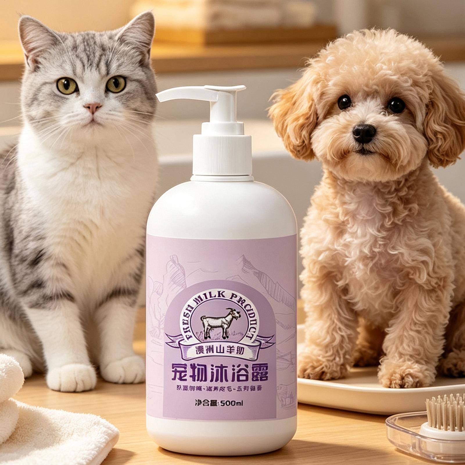 Cat Shampoo Pet Anti Tick Body Hair Bathing Wash Cat Itchy Skin Shampoo For Seasonal Veterinary Apartment Grooming Daily Home