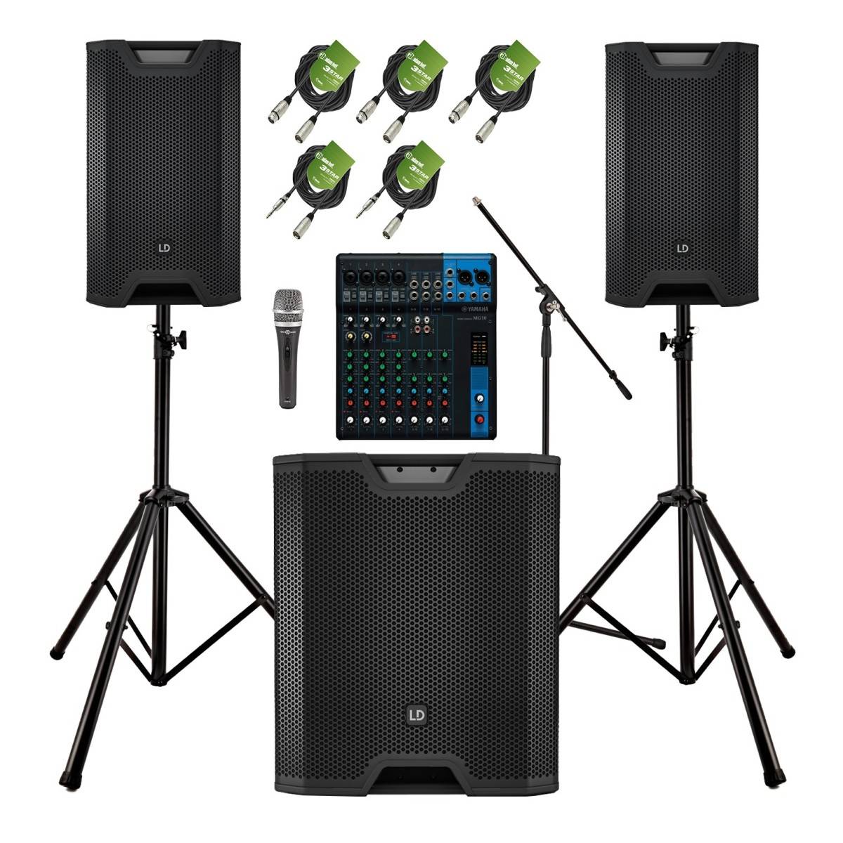 LD Systems ICOA 12 Complete PA System Bundle