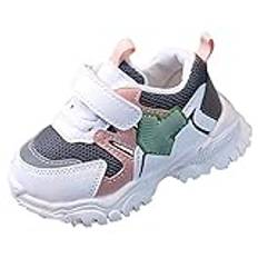 UnoSheng barn flickor sportskor casual enkelskor löparskor sommar utomhus mjuka ventilerande sportskor baby flicka B Girl C sneakers, GRÅ, 25 EU