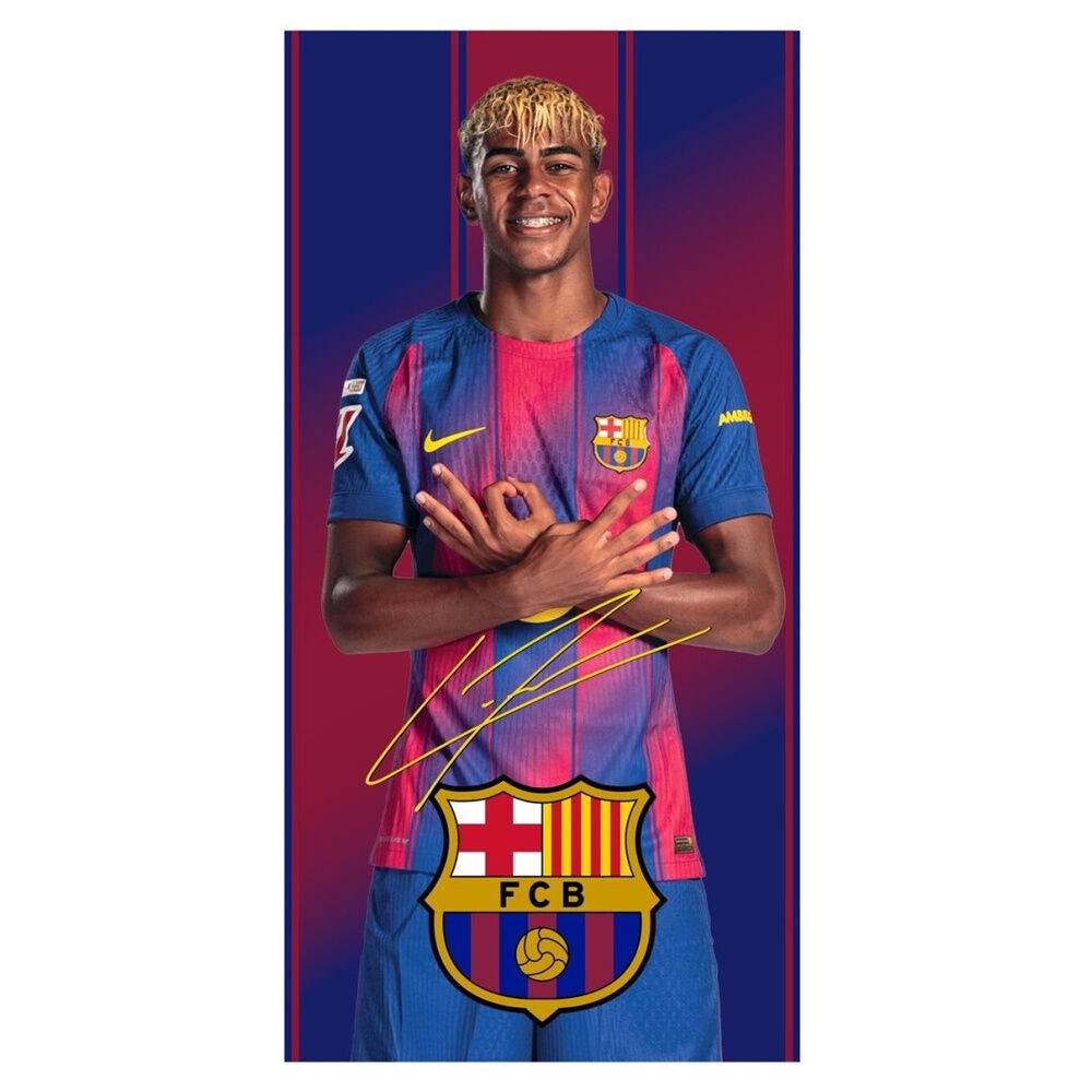 F.C Barcelona Lamine Yamal microfibre beach towel