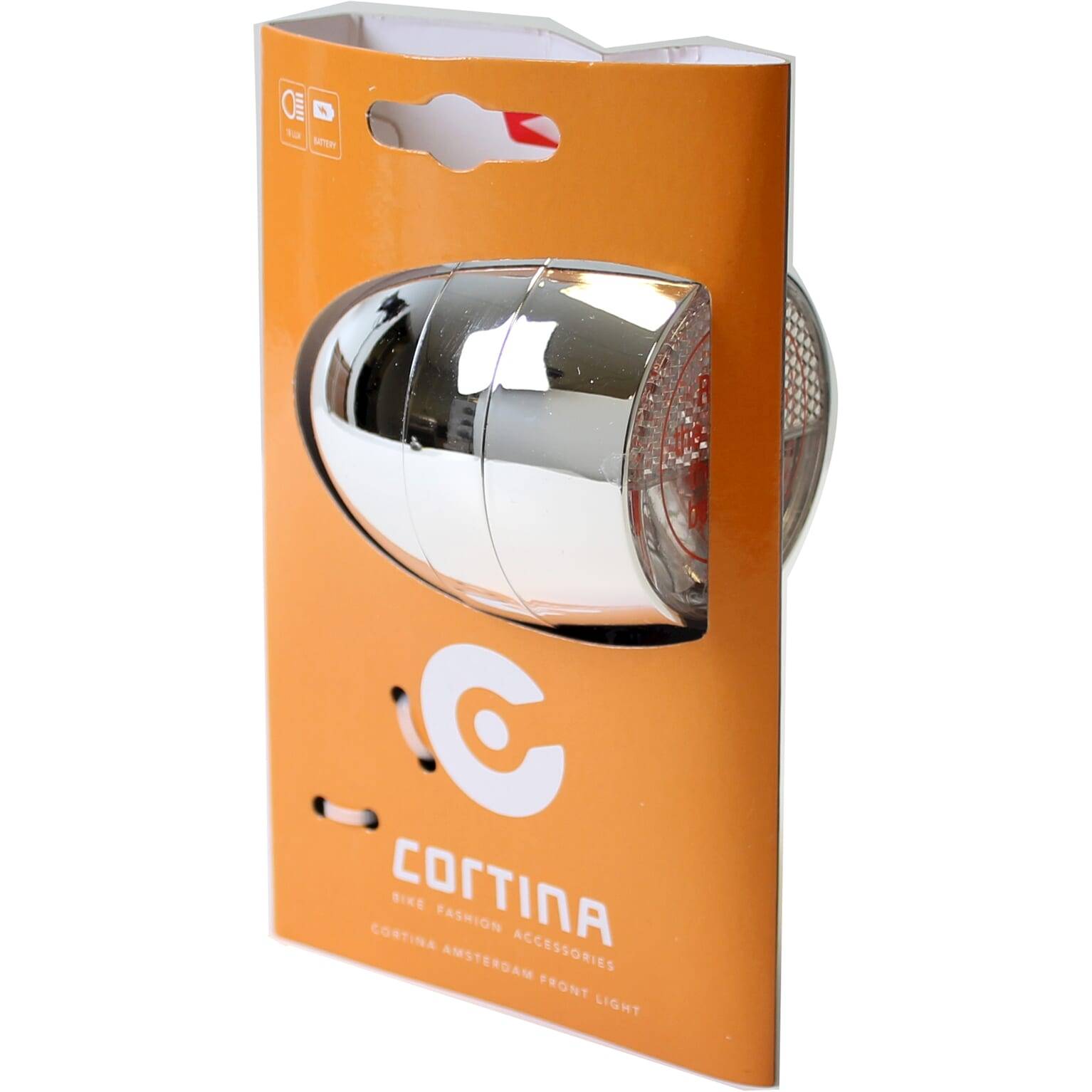Cortina forlygte Amsterdam batteri krom