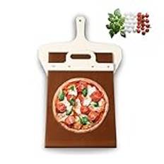 Sliding Pizza Peel, Wood Slide Pizza Shovel med Handtag, Non Stick Pizza Slider, för Att Baka Hemlagad Pizzakök, Kökskompis