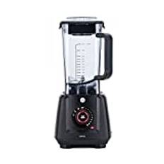Wilfa POWER FUEL Hochleistungsstandmixer I 1,5l Behälter bis 100°C I 1.200 Watt I 4-Klingen-Messer I LED-Anzeige I inkl. Stamper mit Thermometer I für Smoothies, Tiefkühlkost und Suppen (mattschwarz)