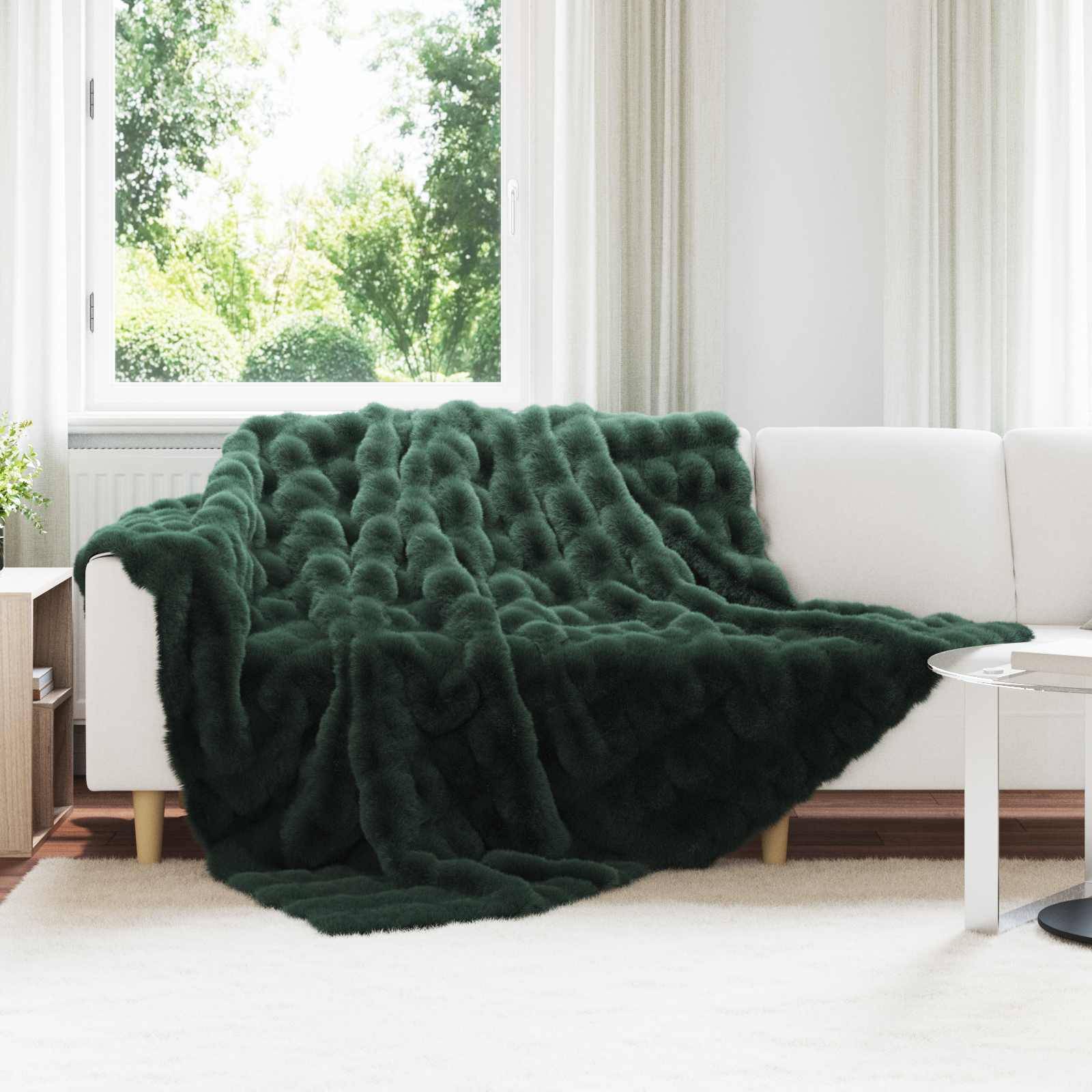 Skridsikker tæppe / køkkenklud af kunstig kaninpels Olite 4 pcs