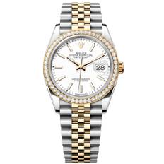 Rolex Herrklocka 126283RBR-0005 Datejust 36 Vit/Stål Ø36 mm