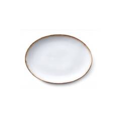 Bitz - Fad oval 45x34 cm grå/creme