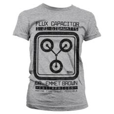 Flux Capacitor Girly Tee (S,HeatherGrey)